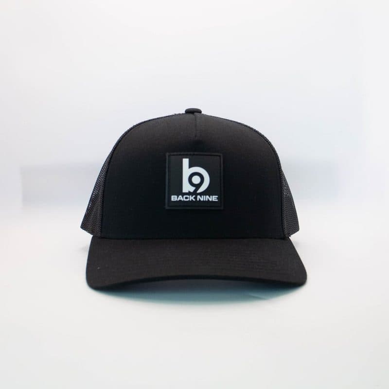 Back Nine Patch Hat, black trucker