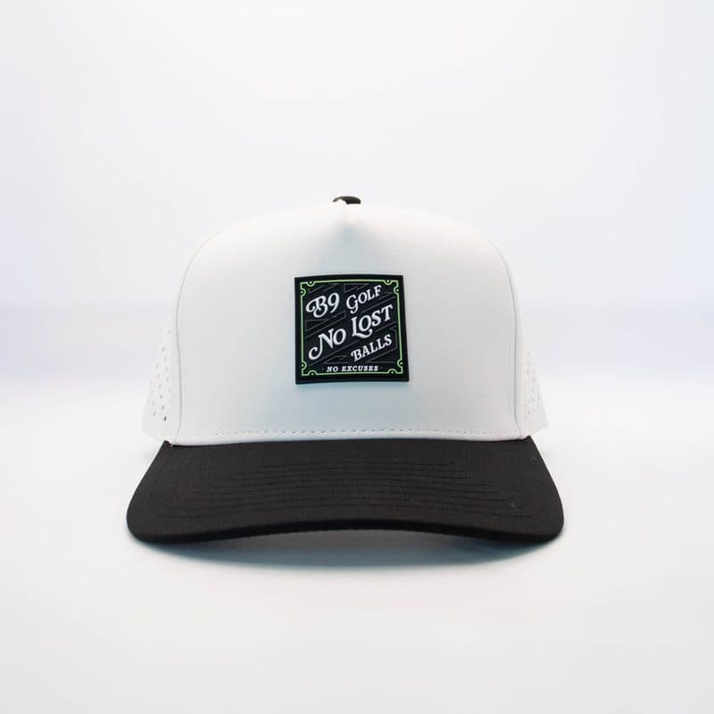 No Lost Balls Performance Hat, white and black
